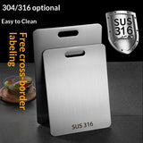 304 Stainless Steel Cutting Board, 316 Large Double-Sided Mold-Proof Chopping Board For Home Kitchen, Cutting & Rolling Dough, Cross-Border Labeling