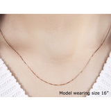14k Rose Gold Classic Box Chain 0.45mm