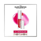 Loreal Paris Plump Ambition Hyaluron Lip Oil - 380 Rouge In Love, Hydrating Lip Care with Plumping Effect