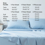 Kasentex Lightweight Sheet Set Full/Queen/King - Breathable Deep Pocket Bed Sheets with Pillowcases