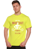 The Real Workout Men's Bamboo Viscose/Organic Cotton Short Sleeve Graphic T-Shirt