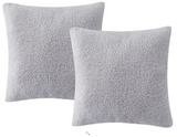 Birch Trails Solid Sherpa Set of 2 Decorative Pillows 18 x 18