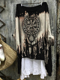 Loose Print Crew Neck Casual Plus Size Women's T-shirt