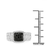 0.22 Carat Genuine Black Diamond .925 Sterling Silver Ring