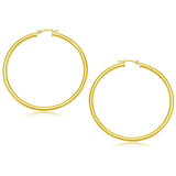 14k Yellow Gold Polished Hoop Earrings (50 mm)
