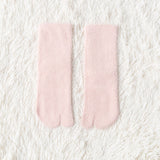 Women's Fleece-lined Thermal Winter Toe Socks Mid-calf Thick Warm