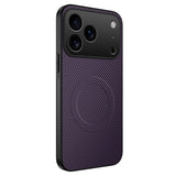 Carbon-fiber-pattern Magnetic Phone Case Matte Protective Cover