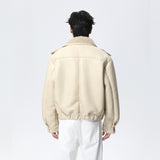Turn-down Collar Fur-lined Thickened Warm Jacket Coat