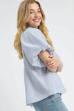 Umgee Smocked Puff Sleeve Blouse