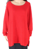 Karen Scott Plus Size Cotton Marled-Knit Tunic Top