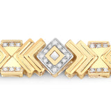 0.98 Carat Genuine White Diamond .925 Sterling Silver Bracelet