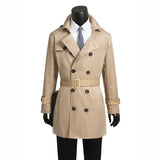 Trench Coat Slim-Fit Plus-Size British Style Mens Wear For Spring And Autumn Business Casual