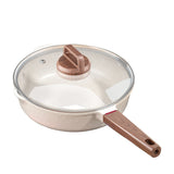 Non-stick Flat-bottom Frying Pan Designed For Both Induction Cooktops And Gas Stoves
