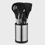Non-stick Cookware Spatula And Spoon Rotating Storage Bucket Set