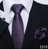 Men's Creative All-match Business Formal Wear Tie Scarf Cuff Buckle Set