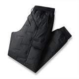 Thickened Plus-size Long Pants With Multiple Pockets For Fall And Winter