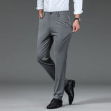 Mens Slim-fit Ice-silk Casual Pants