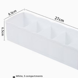 Socks storage box-5 compartments-powder-pp-1 piece