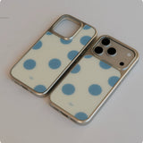 Christmas Retro Polka Dot Frosted Glass Phone Case