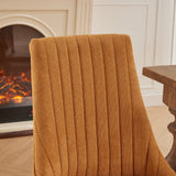 Set of 2 Rayon Cloth Flocking Linen Dining Chairs