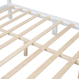 Full Size Wood Platform Bed Frame,Retro Style Platform