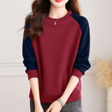 Womens Crew-neck Sweatshirt With Raglan Sleeves Niche