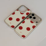 Retro Polka-dot Frosted Glass Magnetic Phone Case