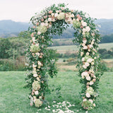 7DAY'S 78"H x 45"W Metal Garden Arch Trellis; Adjustable Arbor Trellis for Garden Climbing Plants Support or Wedding Decor