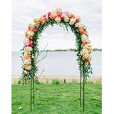 7DAY'S 78"H x 45"W Metal Garden Arch Trellis; Adjustable Arbor Trellis for Garden Climbing Plants Support or Wedding Decor