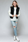7DAY'S Snobbish Fine Fur Lining Quilted Vest Size S to XL