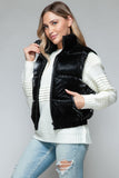 7DAY'S Snobbish Fine Fur Lining Quilted Vest Size S to XL