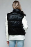 7DAY'S Snobbish Fine Fur Lining Quilted Vest Size S to XL