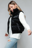 7DAY'S Snobbish Fine Fur Lining Quilted Vest Size S to XL
