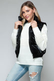 7DAY'S Snobbish Fine Fur Lining Quilted Vest Size S to XL