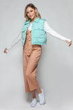 7DAY'S Snobbish Snap Down Quilted Crop Vest Size S to XL