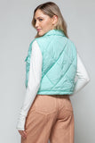 7DAY'S Snobbish Snap Down Quilted Crop Vest Size S to XL