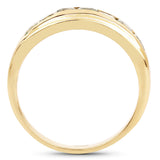 14K Yellow Gold Plated 1.26 Carat Genuine Green Sapphire .925 Sterling Silver Ring