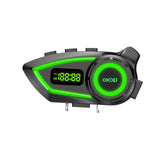 KP-290 Wholesale Cross-Border Motorcycle Helmet Bluetooth Headset Intercom Music Waterproof Noise Cancellation Digital Display Hands Free Calling In Stock