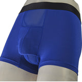 Men's Scrotal-supporting Flat-bottomed Boxer Briefs With Vein Support