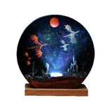 Resin Lamp Ice Dragon And Fire Dragon Personalized Epoxy