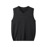 Fashionable V-neck Pullover Knit Vest For Early Spring