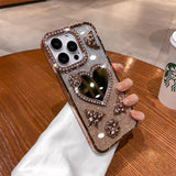 New-style Phone Case With An Electroplated Heart-shaped Mirror