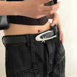 Versatile Belt For Women With Jeans New Crescent Moon Star Fashion