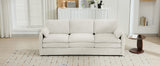 Cozy Upholstered 3-Seater Sofa with Plush Double Cushion and Ergonomic Design