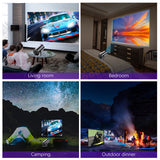 Portable Home Theater Projector, Mini Projector For Bedroom Gaming Movies