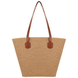 Eklips Beige Straw Beach Bag for Summer Travel