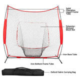7x7ft Training Net with Bow Frame Carrying Bag for Solo Team Training
