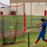 7x7ft Training Net with Bow Frame Carrying Bag for Solo Team Training