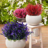 8 Bundles Artificial Lavender Plastic Flower Decorations