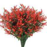 8 Bundles Artificial Lavender Plastic Flower Decorations